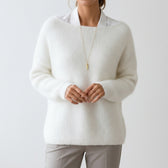 Maja Brushed Sweater - White