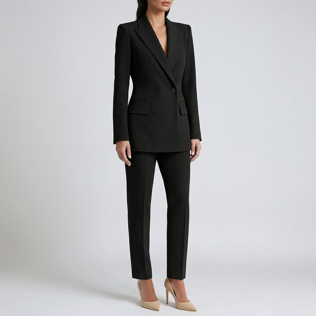 Astrid Double Breasted Suit - Black