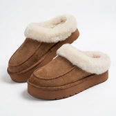 Elin Faux Shearling Slippers - Chestnut