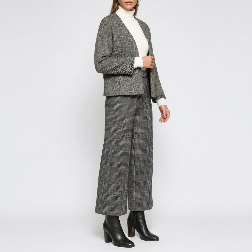 Thora Check Culottes - Grey Check