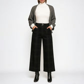 Thora Check Culottes - Black Check