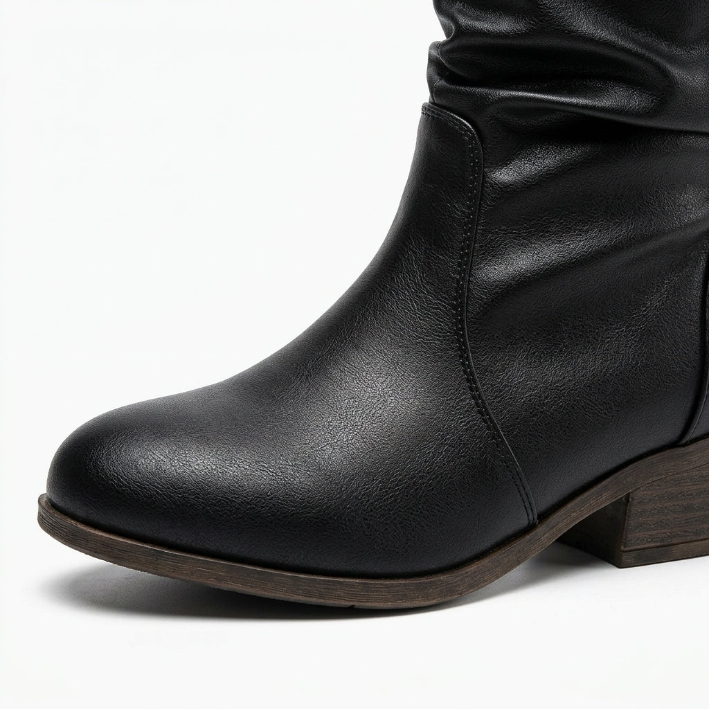 Ylva Leather Slouch Boots