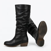 Ylva Leather Slouch Boots