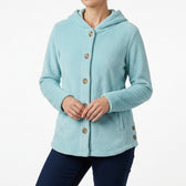 Ebba Sherpa Button Jacket - Blue