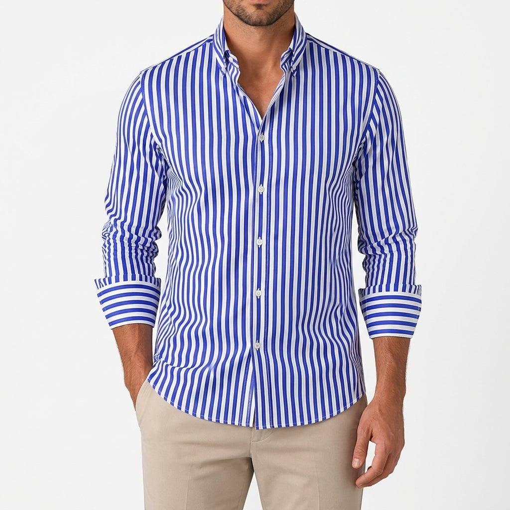 Anders Striped Shirt - Blue Stripe