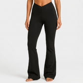 Lykke Crossover Flare Leggings - Black
