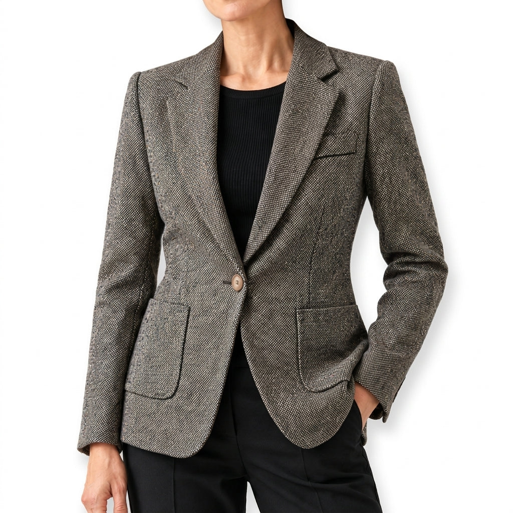 Idun Tweed Blazer - Grey