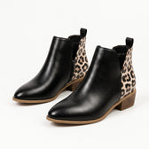 Oline Leather Leopard Ankle Boots - Variant 3