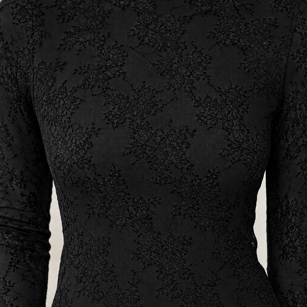 Brunella Lace High Neck Top - Lead Product Detail