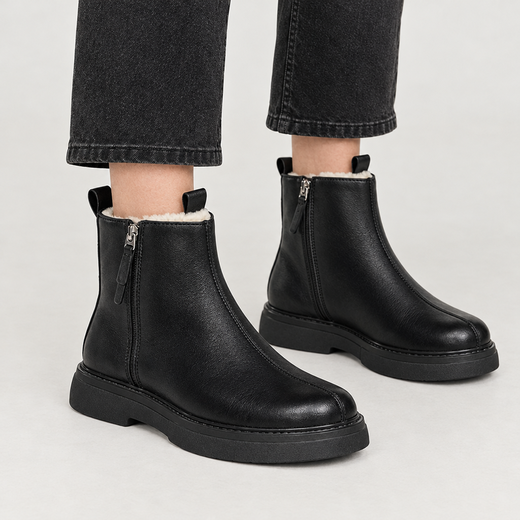 Alva Fleece Lined Boots - Black