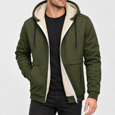 Anker Pile Lined Jacket - Army Green