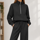 Kolfinna Half Zip Set - Black