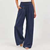 Annick Wide Leg Pants - Navy Blue