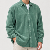 Marius Corduroy Overshirt - Green