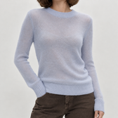 Erica Sheer Knit Sweater - Sky Blue