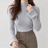 Emmelie Ribbed Sweater - Gray