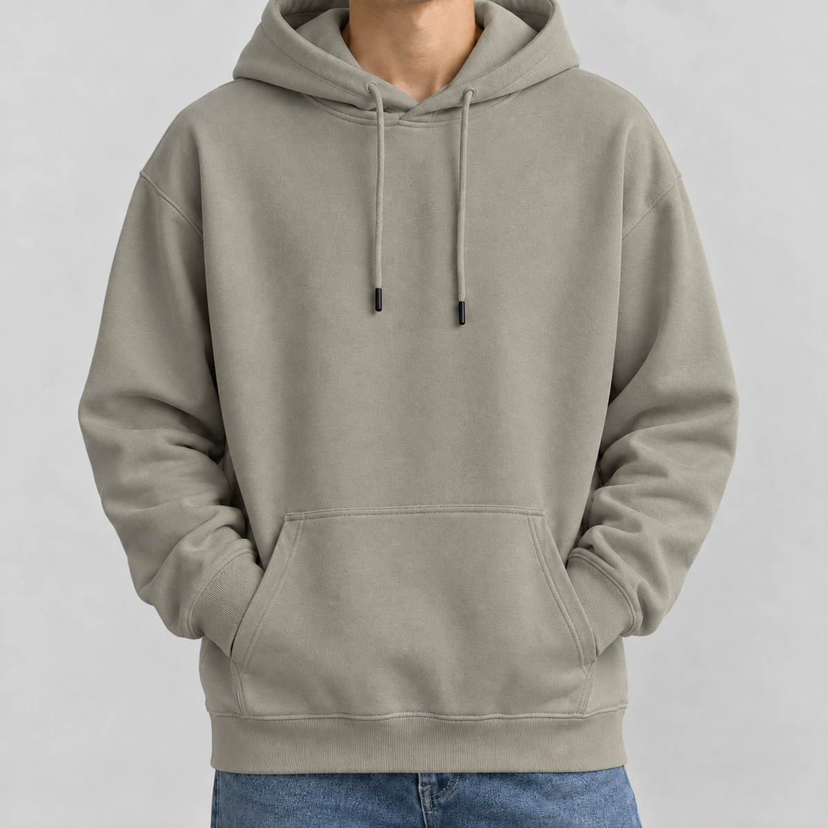 Christoph Relaxed Cotton Hoodie - Light Khaki