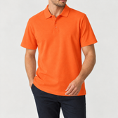 Matthias Cotton Polo Shirt - Orange