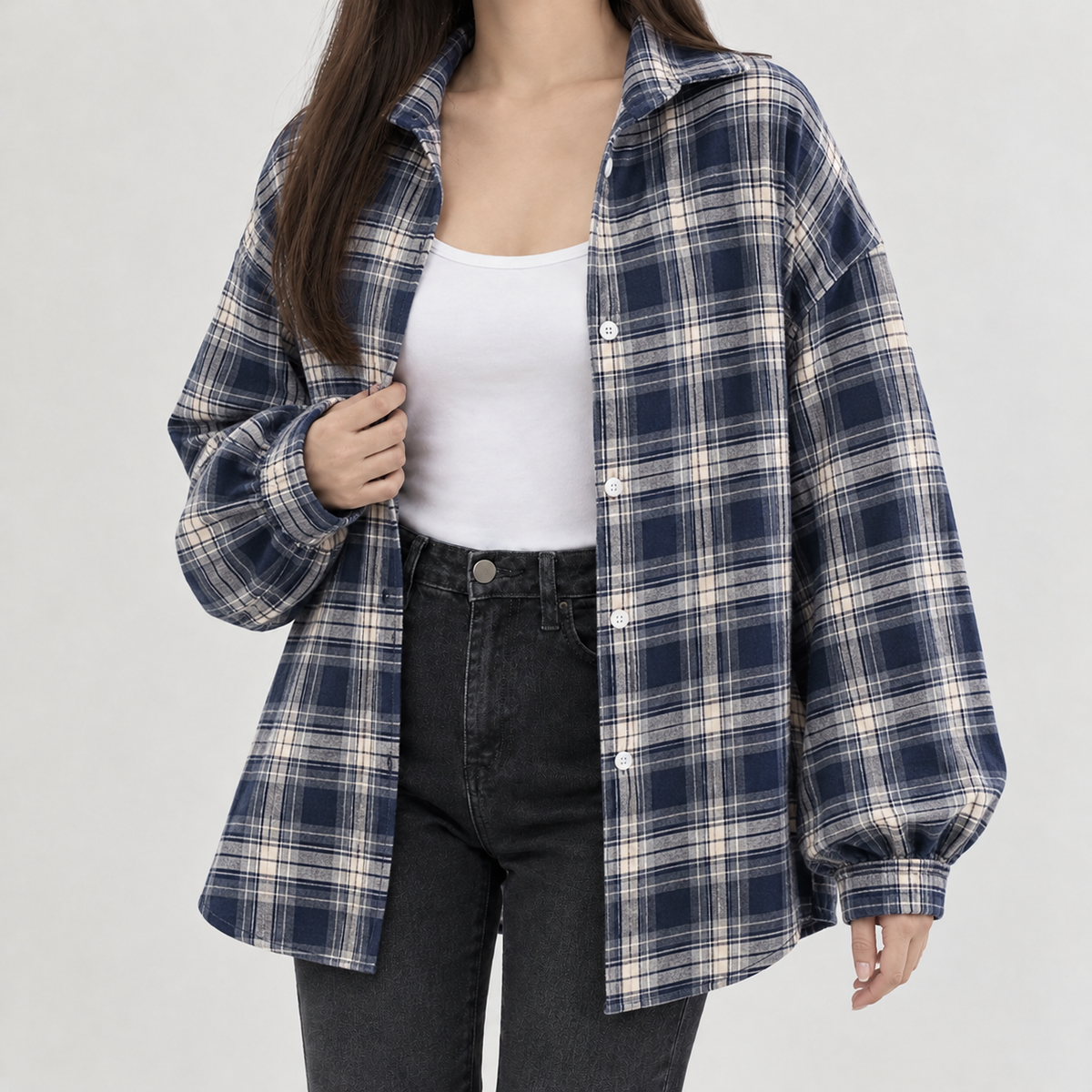 Charline Plaid Overshirt - Baolange