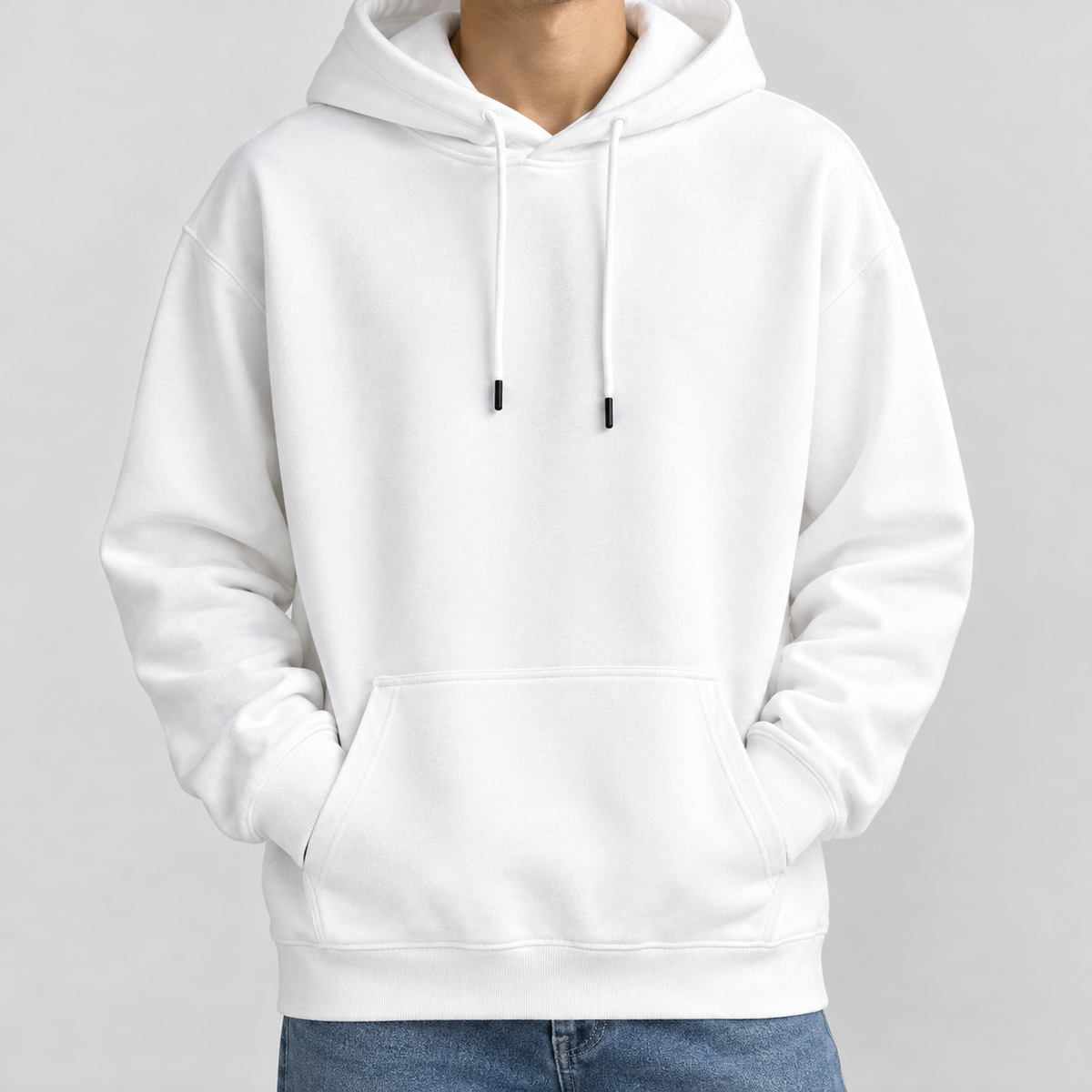 Christoph Relaxed Cotton Hoodie - White