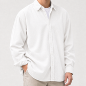 Marius Corduroy Overshirt - White