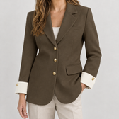 Godelieve Tailored Blazer - Brown