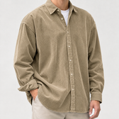Marius Corduroy Overshirt - Khaki