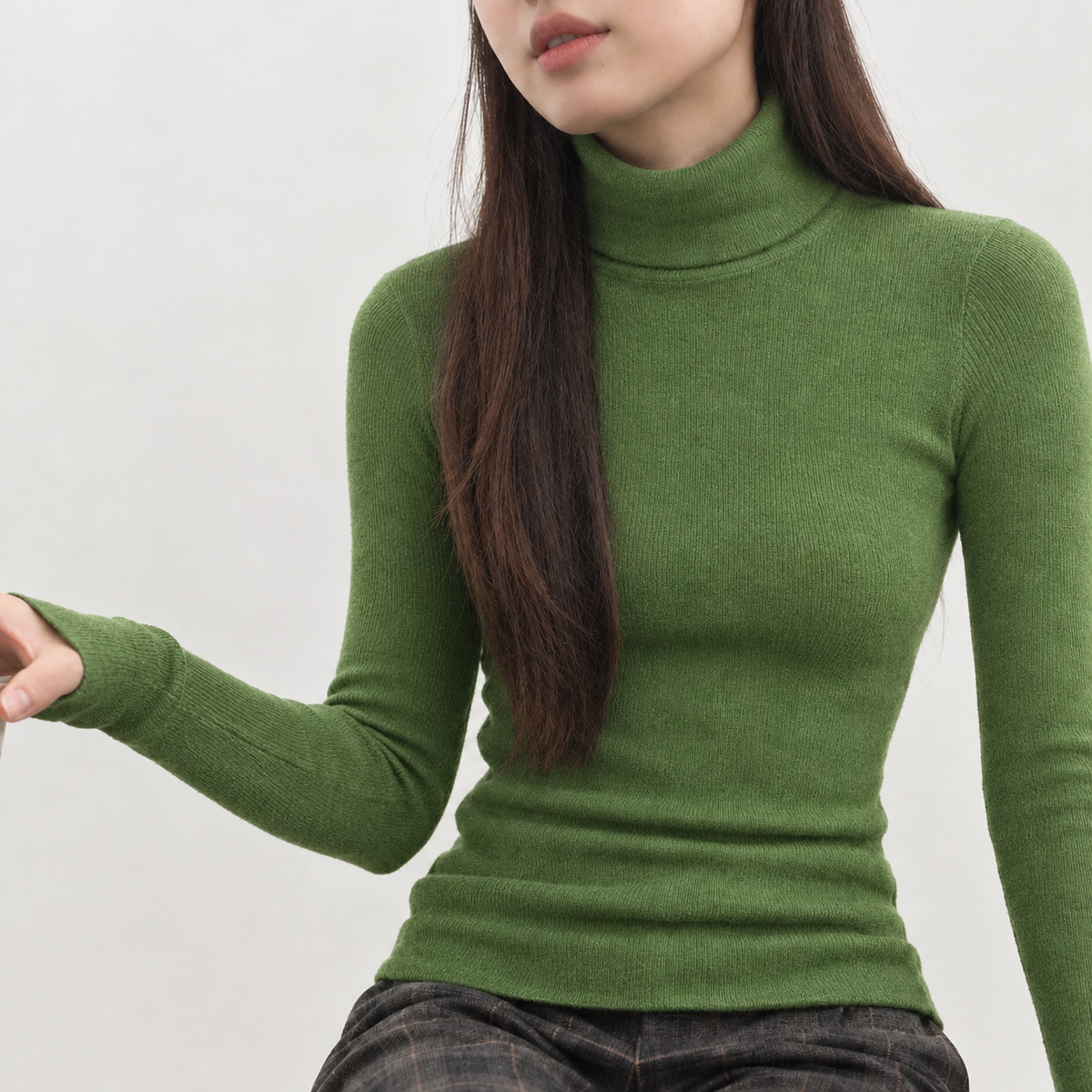 Annemette Turtleneck Sweater - Green