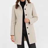 Corinna Stand Collar Jacket - Apricot