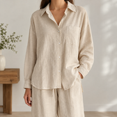 Christine Relaxed Pants Set - Grey