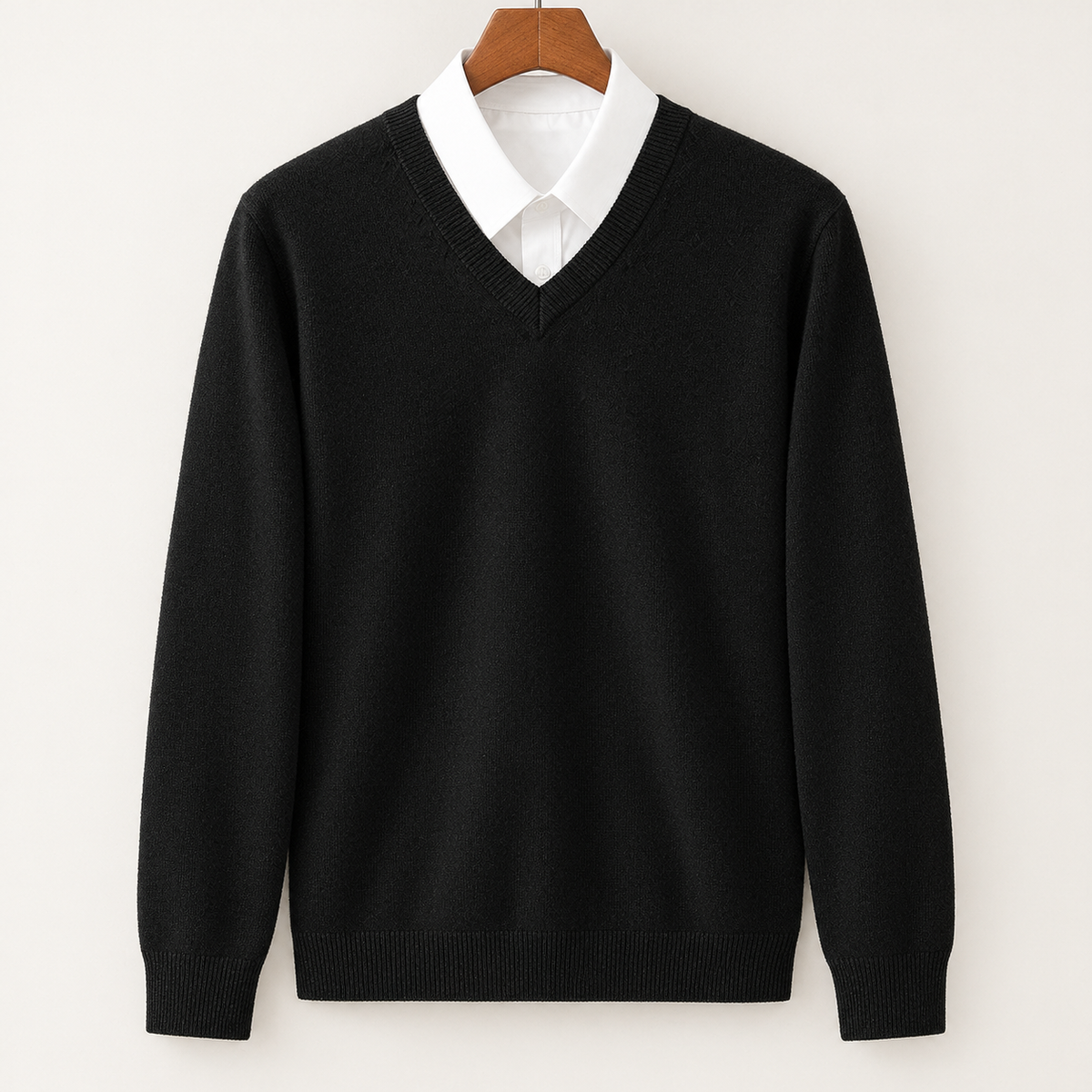 Nicanor V Neck Sweater - Black