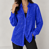 Cesaltina Sequin Shirt - Blue