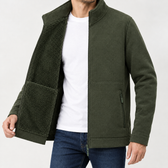 Jeremy Fleece Lined Jacket - Army Green