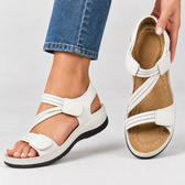 Victorine Strappy Wedge Sandals - White