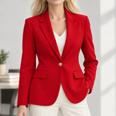 Aloise Tailored Blazer - Red
