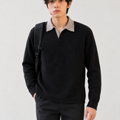 Corwin Layered Sweater - Black