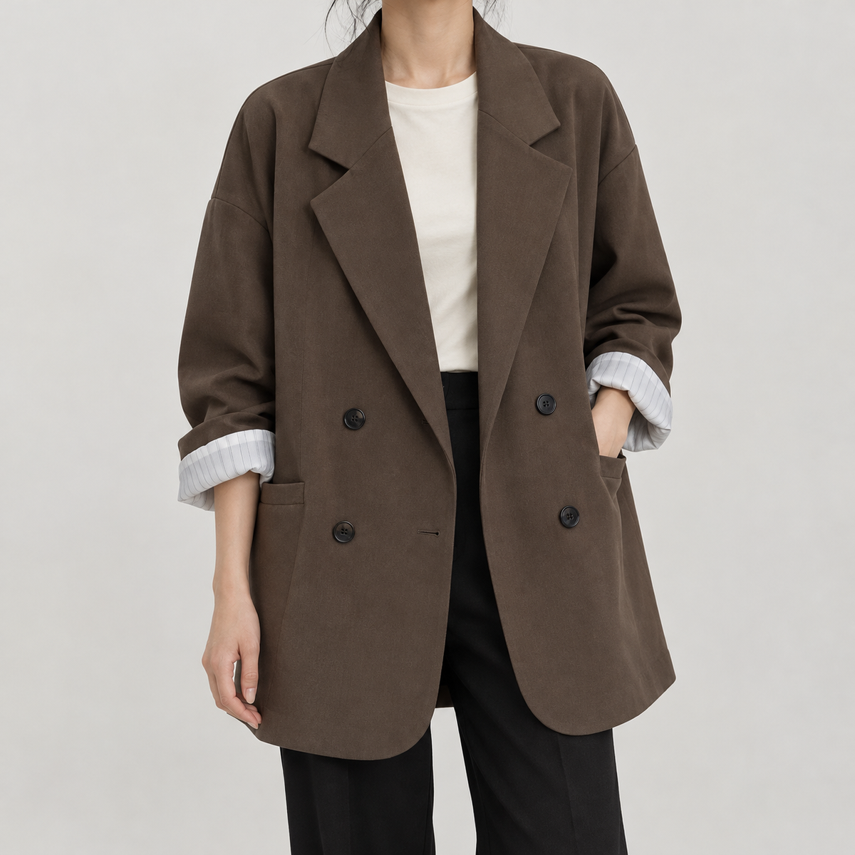 Candida Relaxed Blazer - Brown