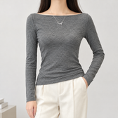 Myriam Boat Neck Top - Black
