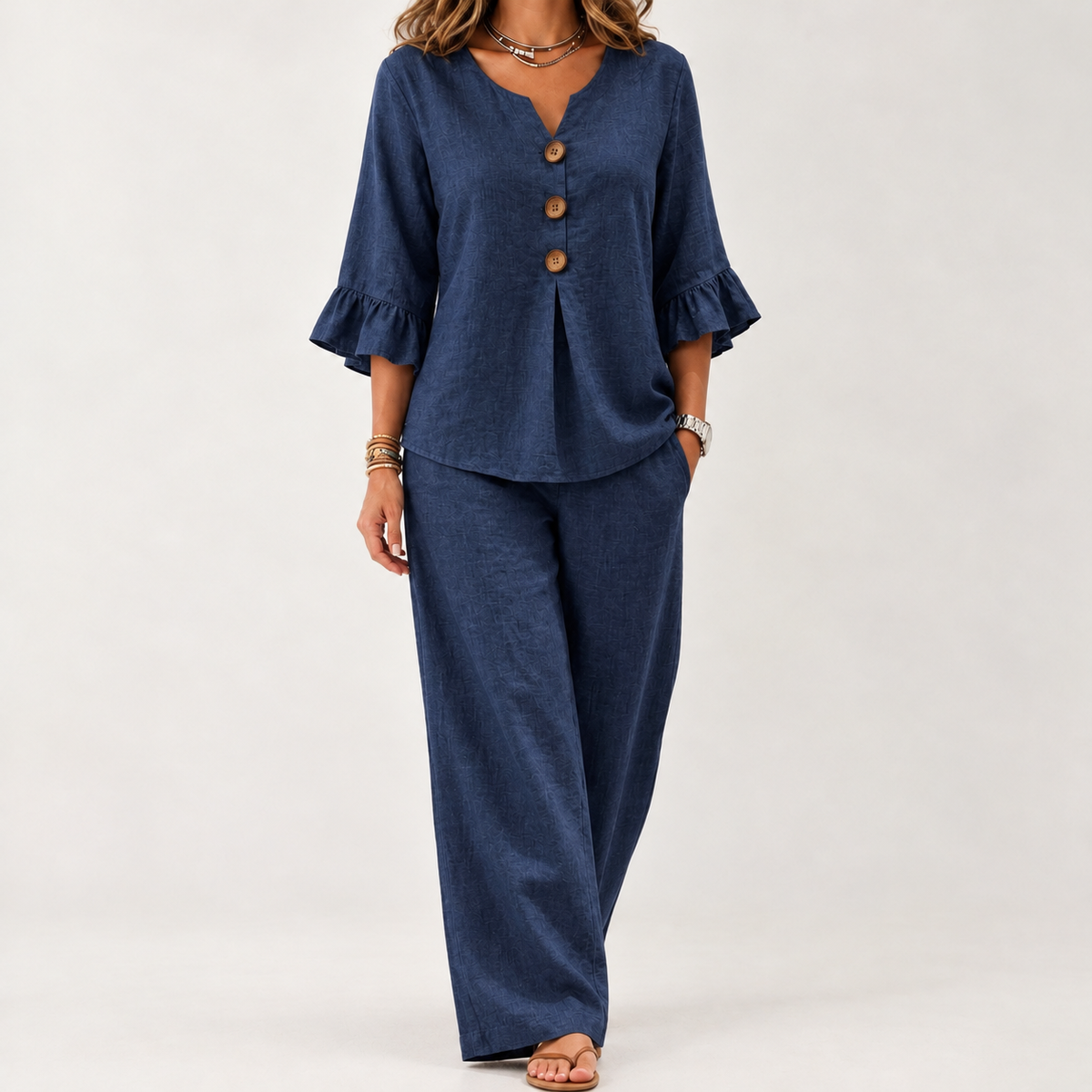 Sara Relaxed Set - Navy Blue
