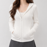 Roberta Cable Knit Cardigan - White