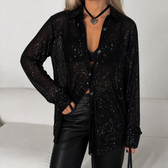 Bergljot Sequined Shirt - Black