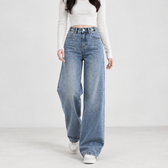 Valencia Wide Leg Jeans - Sea Blue