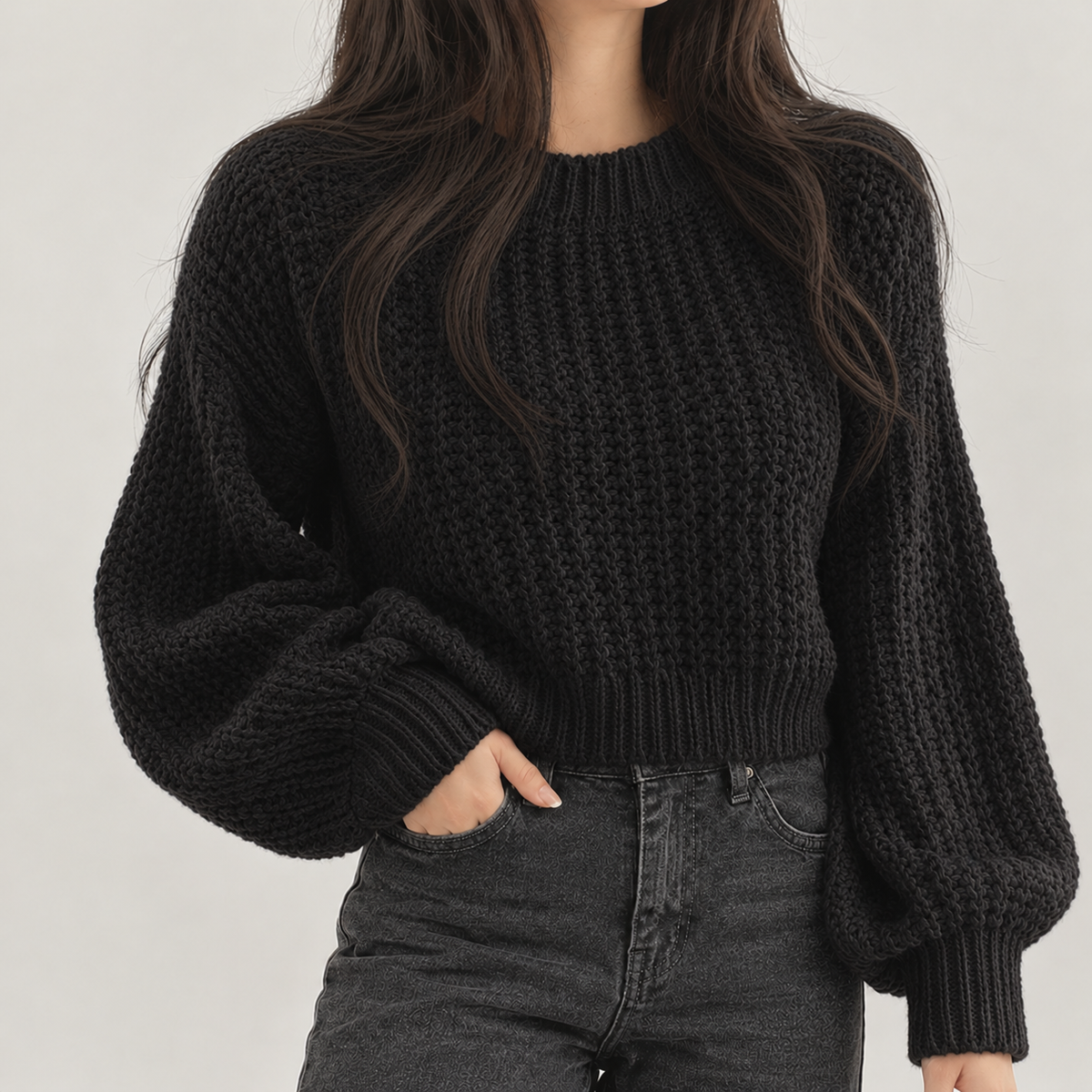 Fanney Crewneck Sweater - Black