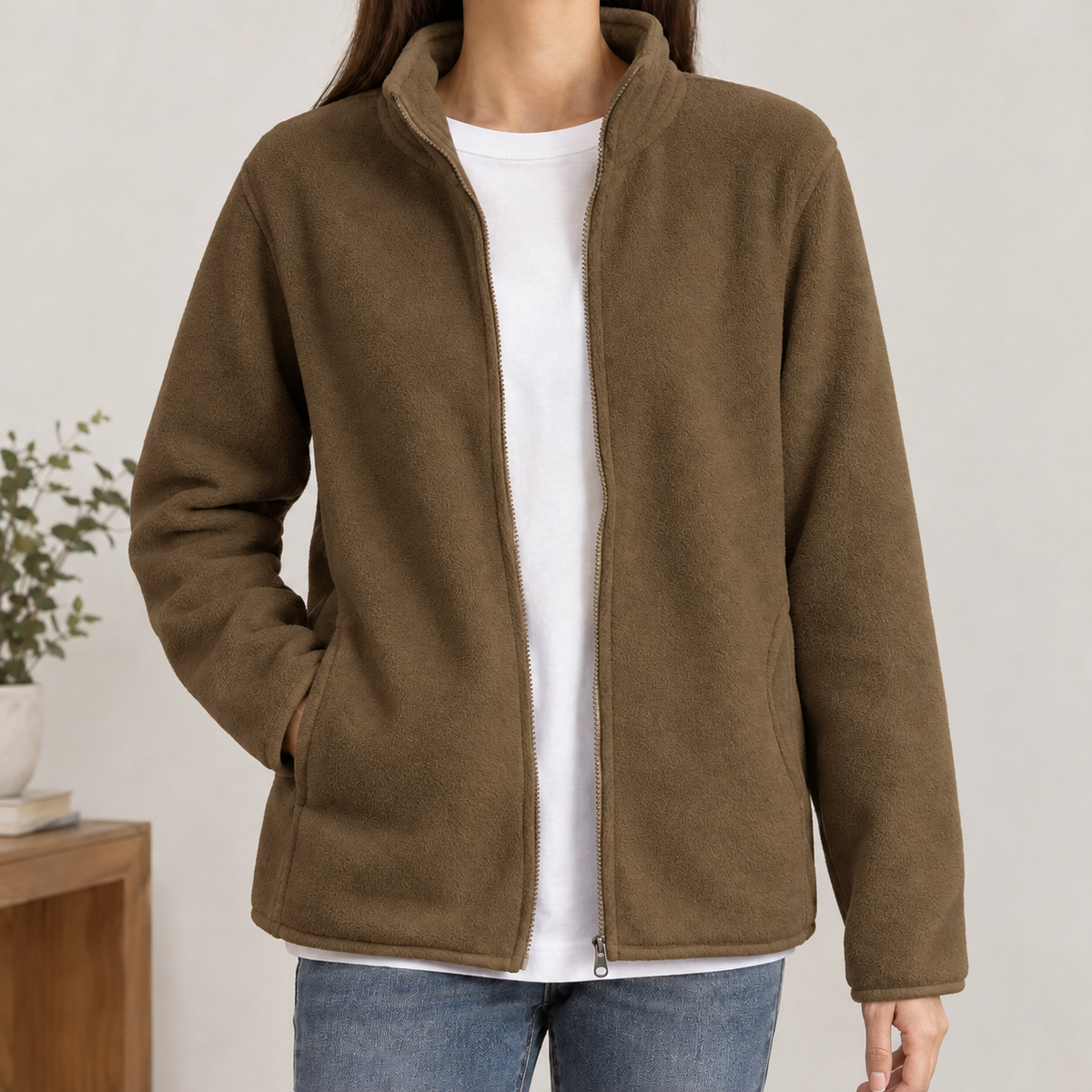 Augustin Cashmere Jacket - Deep Khaki