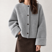 Clelia Wool Cardigan - Gray