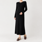 Avaline Ribbed Maxi Dress - Black