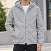 Samuel Hooded Jacket - Light Gray