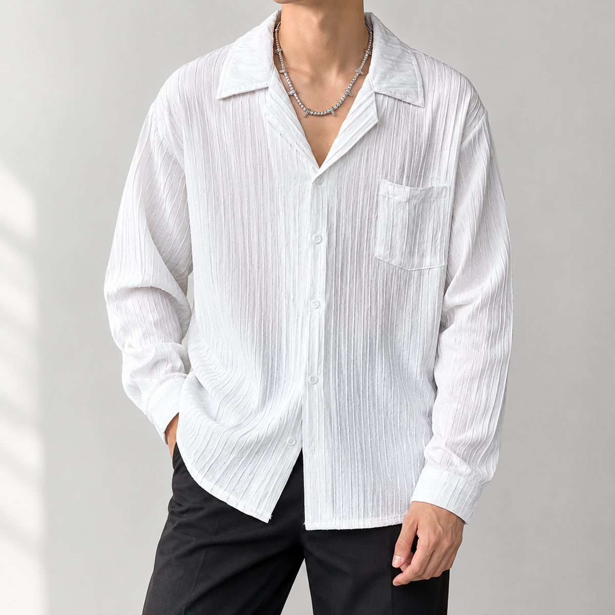 Marco Textured Shirt - White
