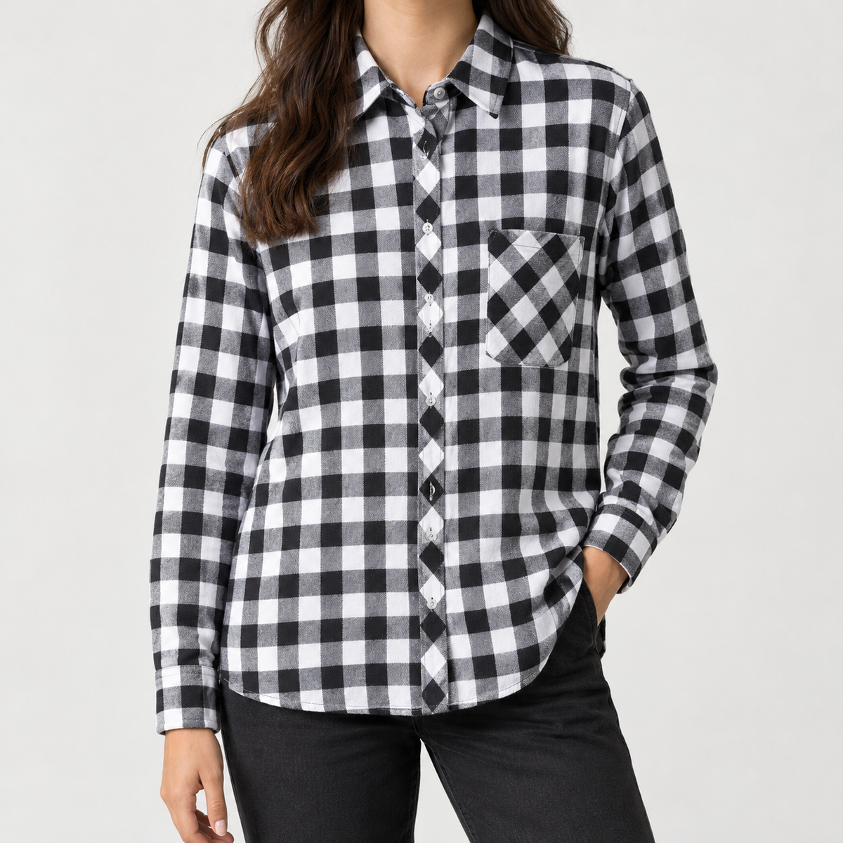 Azzurra Plaid Shirt - Mixed Hair