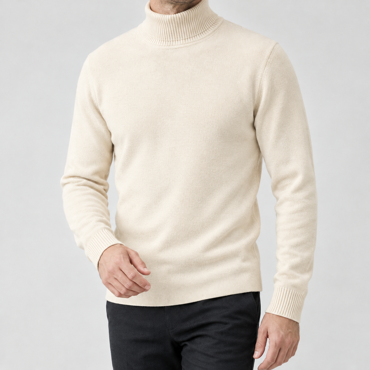 Asgrimur Turtleneck Sweater - Ivory White